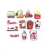 12-piece Cartoon Burger Fried Chicken Shoes Floral Decoration Buckle Personalized DIY Student Garden Shoe Buckle Accessories_viptrois.com