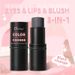 OCHEAL Multifunctional Temperature Blush Stick Rouge Balm Lip Cheek Lip Gloss 3-in-1 Brightening And Grooming Stick_viptrois.com