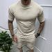 Men's Clothing Summer Solid Color Shorts Short Sleeved Round Neck T Shirt Sports Casual Suit Two Piece Set_viptrois.com