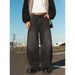 Split Structure Old Washed Jeans Men's Autumn New Retro Profile Scimitar Pants Loose Trendy Brand Long Pants_viptrois.com