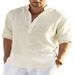 Men's Casual Long Sleeve Shirt Pure Cotton Solid Color Loose Stand Collar Independent Website Trendy In Stock_viptrois.com
