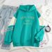 American Style Color Block Sweatshirt Couple Loose Fit NEW YORK 1898 Pullover Outerwear Cool Top_viptrois.com