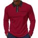 Men's Classic British Style Polo Shirt – Breathable, Moisture-Wicking, Zippered Golf T-Shirt (White/Black, Navy/White, Orange/Black & More, S-XXXL)_viptrois.com