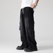 Men's Clothing new high street wide leg casual long trousers washed retro big pocket workwear jeans men autumn_viptrois.com