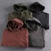 Men's Classic Solid Color Hooded Sweatshirt - Lightweight Pullover Hoodie For Fall & Winter - Unisex Casual Streetwear_viptrois.com
