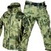 Men's Shark Skin Tactical Softshell Jacket & Pants Set – Winter Waterproof Camo Training Suit With Fleece Lining_viptrois.com