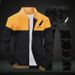 Men's Hoodie & Joggers Set | Plus Size (M-8XL) | Soft Polyester | Casual Streetwear (Yellow/Red/Gray/Black)_viptrois.com