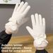 Women's Gloves Riding, Cute Warm, Touchscreen Compatible, Winter Thickened And Fleece-Lined For Electric Bikes_viptrois.com