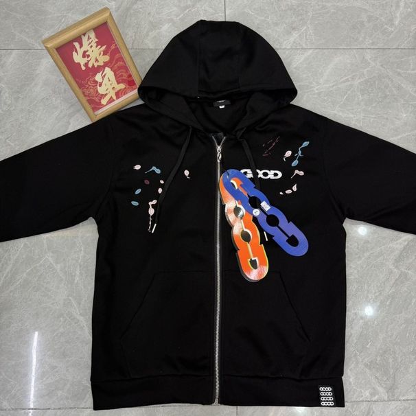 2025 Trend Men's Hooded Ink Splash Cardigan Jacket Embroidered Unisex Zipper Loose Social Style_viptrois.com