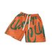 Men's Vintage American Streetwear Letter Print Shorts Loose Fit Casual 5-Inch Inseam Straight Leg Beach Shorts_viptrois.com