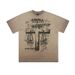 Men's Clothing brand reverse fried edge print pure cotton short sleeved T shirt men and women bottoming tops autumn and winter_viptrois.com