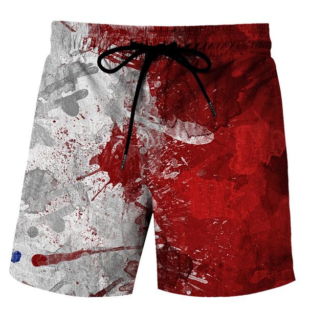 Men's Color Sports 3D Printing Sweat-Absorbent Shorts_viptrois.com