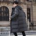 Men's Clothing White Duck Down Winter New Mid Length Down Jacket Men's Long Knee Length Thickened Korean Version Student Youth Chinese Opera Jacket_viptrois.com