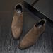 Derby Martin Boots Men's High Top Leather Shoes Motorcycle Boots Breathable Height Boots Middle Help Boys Head Boots_viptrois.com