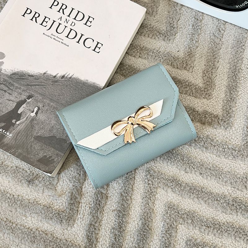 Women's New Women's Bow Decor Handbag - Slim Multi-Card Slot Wallet With RFID Protection (Elegant Clutch Purse,Available)_viptrois.com