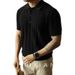 Men's Clothing Retro Knitted Polo Shirt Short Sleeved Men's T Shirt Light Mature Solid Color Basic Spring And Summer_viptrois.com