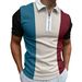 2025d 2025 Summer New Polo Shirt With Turn-down Collar, Short Sleeve T-shirt, Casual Color Block Men's Top_viptrois.com