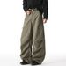 Men's Clothing Three Dimensional Pleated Machete Casual Pants Men's Autumn New American Retro Zipper Paratrooper Pants Silhouette Workwear Long Pants_viptrois.com