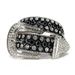 Women's Belts buckle new rhinestone belt for women, cross-border fashion edge bead decorative belt, punk jeans European and American belt_viptrois.com