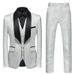 Men's Clothing New Print Large Size Men's Stage Dress Suit Two Piece Suit_viptrois.com