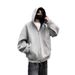 Heavyweight Trendy Brand Spring And Autumn Style High-End Jacket American High Street Hooded Cardigan Sweatshirt Unisex_viptrois.com