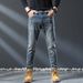Quality Spring And Summer New Ami Kaji Wind Slim-fit Small Foot Jeans Men's Elastic Fattened Plus Size Retro Men's Pants_viptrois.com