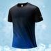 Men's Clothing Ice Silk Short Sleeve Thin Gradient Casual Sports Outdoor T Shirt_viptrois.com