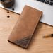 Men's Bags Frosted Retro Men's Long Wallet Stitching Contrast Color Men's Wallet Multi Card Slots Wallet Casual Suit Bag Long Wallet_viptrois.com