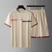 Men's Clothing New Men's High Quality Sports Two Piece Suit 3D Digital Printing T Shirt Round Neck Short Sleeve Shorts Suit_viptrois.com