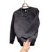 2026 Spring, Autumn And Winter Versatile Trend Pullover Steel Printed Alphabet Top Men's Long Sleeve Casual Fashion Thickened Sweater_viptrois.com