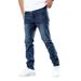 Men's Slim Fit Distressed Cat Whiskering Casual Pants Style Trendy Brand Version Washed Denim_viptrois.com
