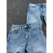 Men's Clothing Marble Pattern Washed Distressed Cleanfit Flared Denim Snowflake Pattern Commuter Top Men's Versatile Trousers_viptrois.com