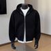 26 Years Old New Black Cardigan Sweater Men's Spring And Autumn Cleanfit Double-ended Zipper Jacket American Hoodie_viptrois.com
