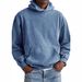 Men’s Vintage Washed Cotton Hoodie – Distressed Pullover With Patch Pockets In Army Green/Black/Brick Red_viptrois.com