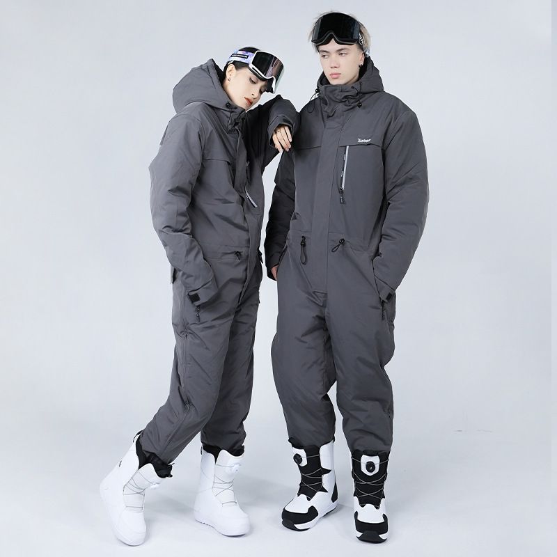 Men's Winter Ski Suit, Outdoor Set, Waterproof, Windproof, Thickened And Warm One-piece Cycling And Fishing Jumpsuit_viptrois.com