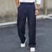 "Men's Wrinkle-Resistant Drape Relaxed Fit Dress Pants - Straight Leg Casual Trousers For Business & Leisure"_viptrois.com