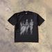 Heavyweight 250gsm Vintage Abstract Print Oversized T-Shirt Unisex Graphic Tee For Men And Women Unisex Versatility_viptrois.com