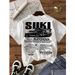 Playera Estampada Grafico Auto Suki Diseño Fresco Moderno Juvenil Primavera Verano Playa Casual_viptrois.com