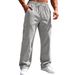 Men's Heavyweight Retro Corduroy Workwear Pants - Relaxed Fit, Multi-Pocket, High Waist, Straight Leg For Casual & Urban Style_viptrois.com