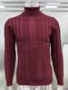 Men's Slim Fit High Neck Sweater, Casual Knit Pullover, Solid Color Base Layer, Machine Washable Cotton Blend, Wrinkle-Resistant_viptrois.com