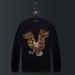 Men's Clothing Hot Diamond Eagle Trend Round Neck Men's Clothing Autumn Tops_viptrois.com