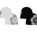 Women's Hats Flower Warm Knitted Hat Autumn And Winter Jacquard Men And Women Retro Street Personality Face Small Pullover Hat_viptrois.com
