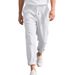 Men's Clothing Linen Trousers Breathable Comfortable Khaki Pants Straight Casual Lightweight ( Light Khaki, Light Blue, Brown) - S/M/L/XL/XXL_viptrois.com