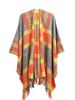 Unisex Spring fall women's cape double-sided plaid split acrylic cape_viptrois.com