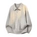 New Lapel Knitted Sweater Men's Lazy Windbreaker Jacket Loose Inner Base_viptrois.com