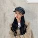 Autumn Winter Octagonal Leather Women Korean Version Versatile Warm Face-Flattering Painter Hat PU Duckbill Beret_viptrois.com