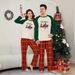 Christmas cottage alphabet plaid Christmas family dress printed homewear pajamas_viptrois.com