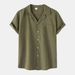 Men's Clothing Cotton And Linen 2024 New Summer Cotton And Linen Short-sleeved Shirt Men's Linen Casual Half-sleeved Cardigan Shirt Thin Shirt Men_viptrois.com
