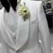 Men's Clothing White Suit Wedding Casual Host Suit 3 Piece Suit_viptrois.com