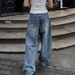Men’s Clothing Large Size Retro Washed Wide Leg Distressed Jeans Spring And Autumn New Straight Casual High Waist Mopping Trousers_viptrois.com